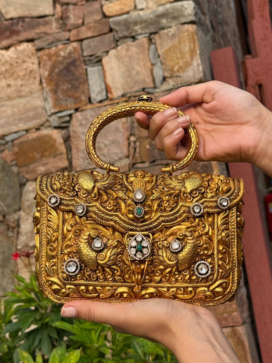 Golden Raj Mayura Silver Bag