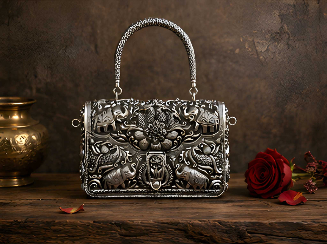 Silver Elephant Purse