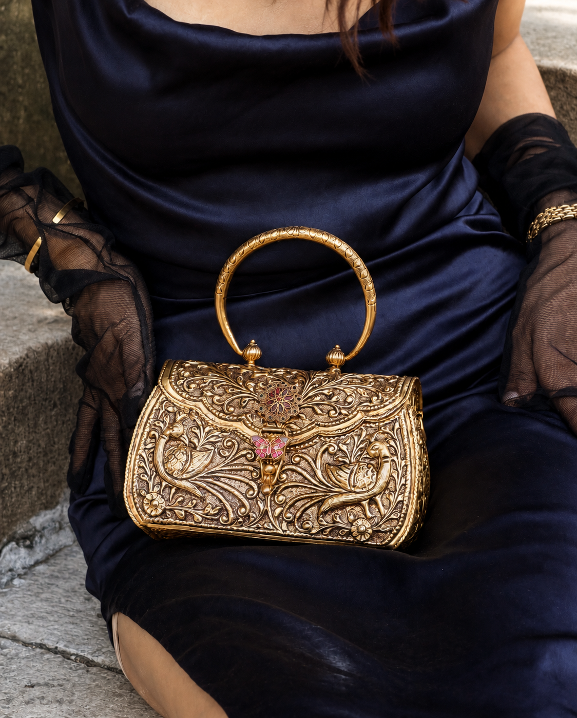 Golden Mayura Bag