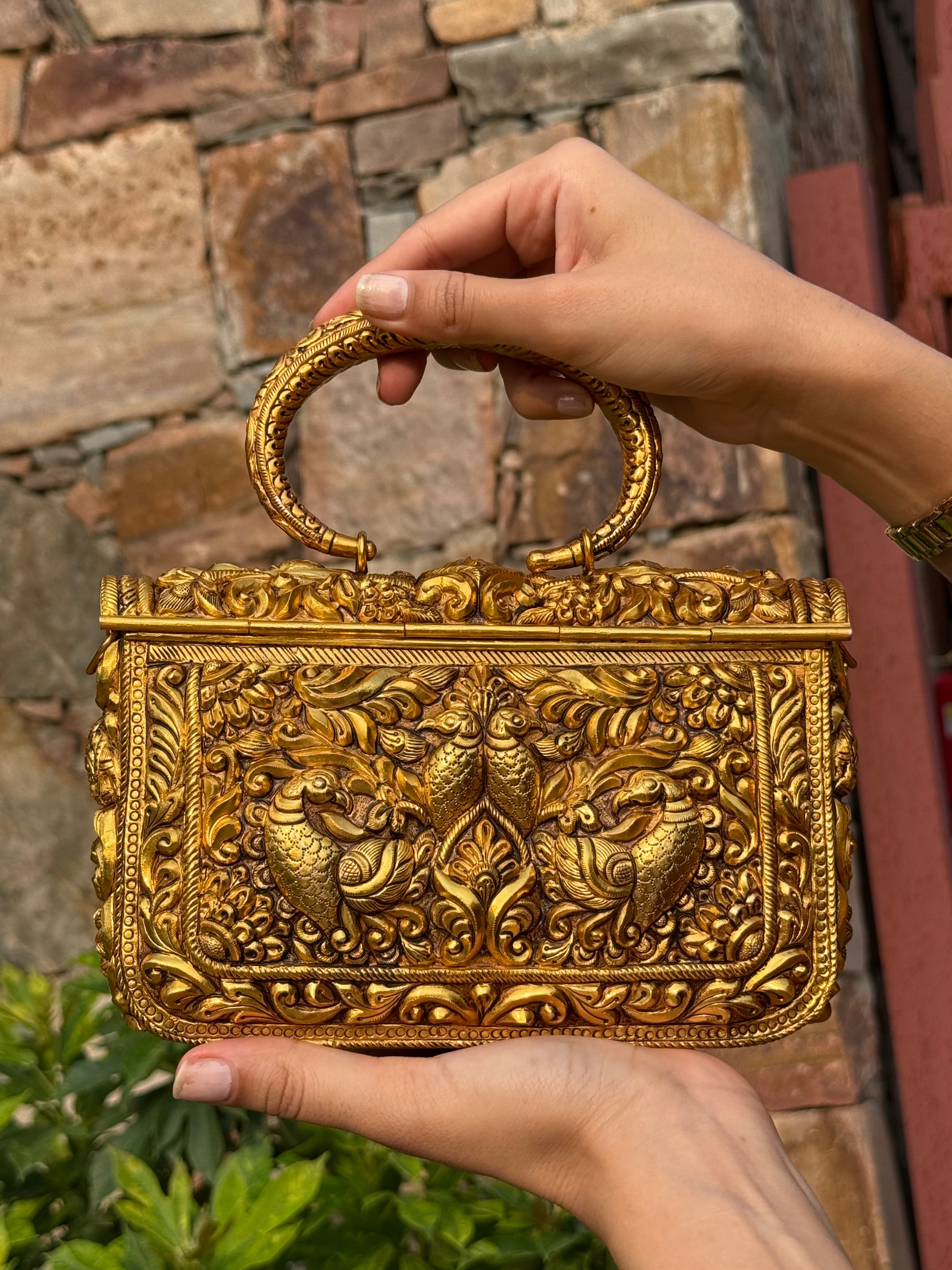 Golden Raj Mayura Silver Bag