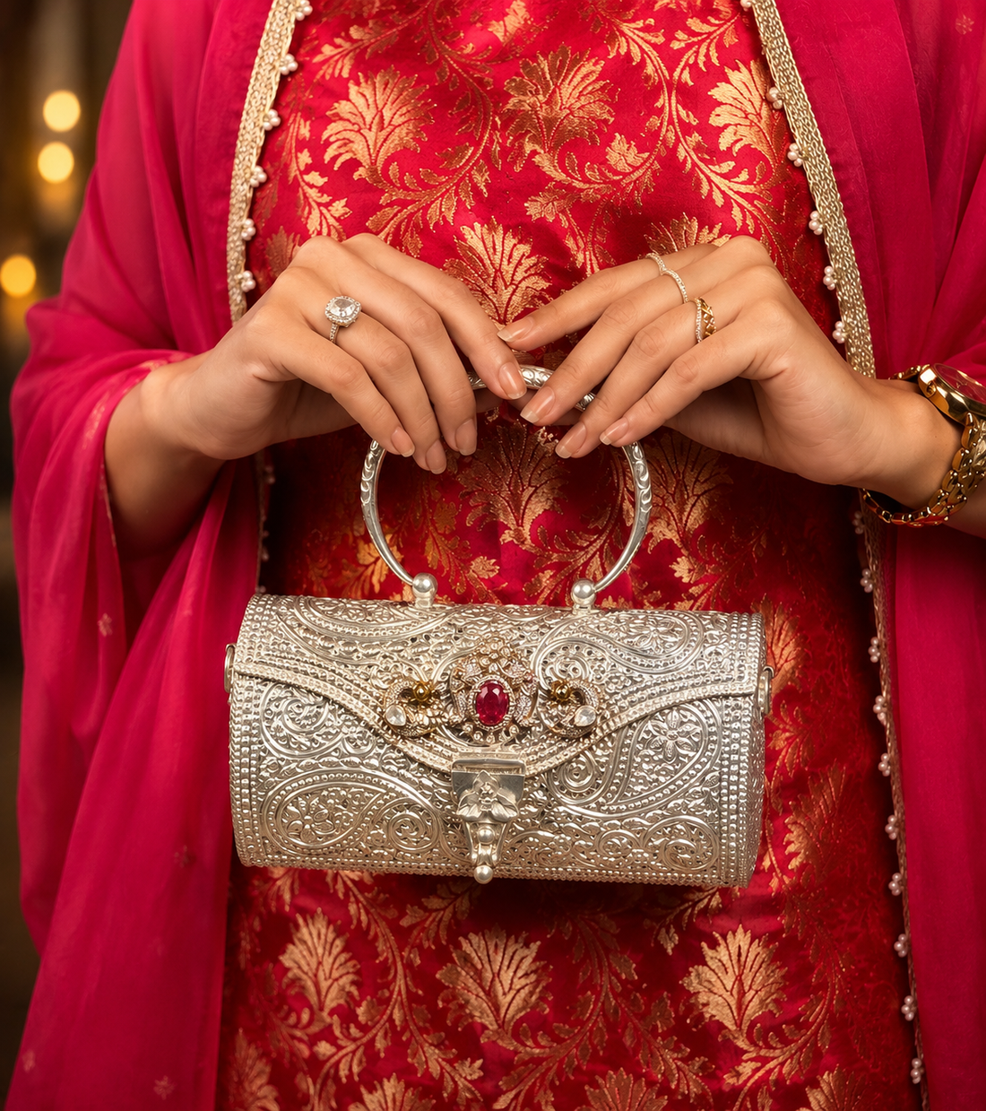 Noorani Silver Bag