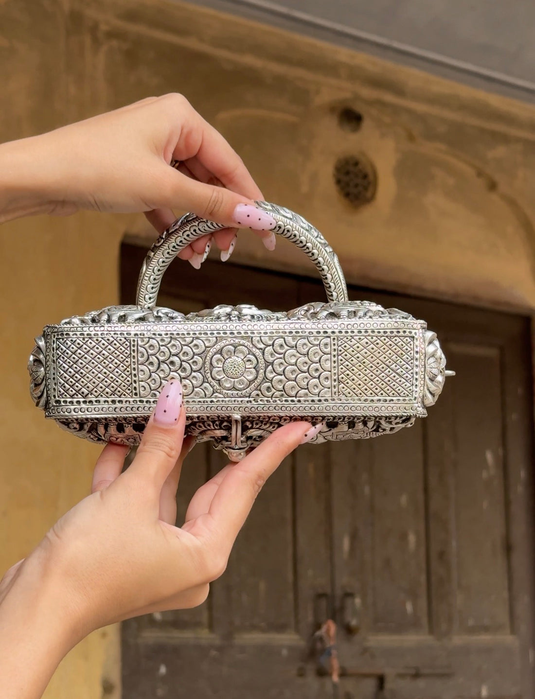 Silver Elephant Purse