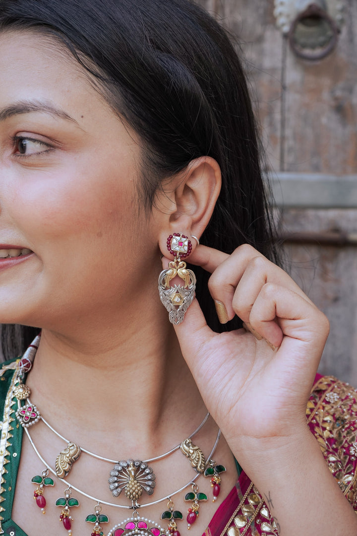 Silver Mayur Mahal Necklace
