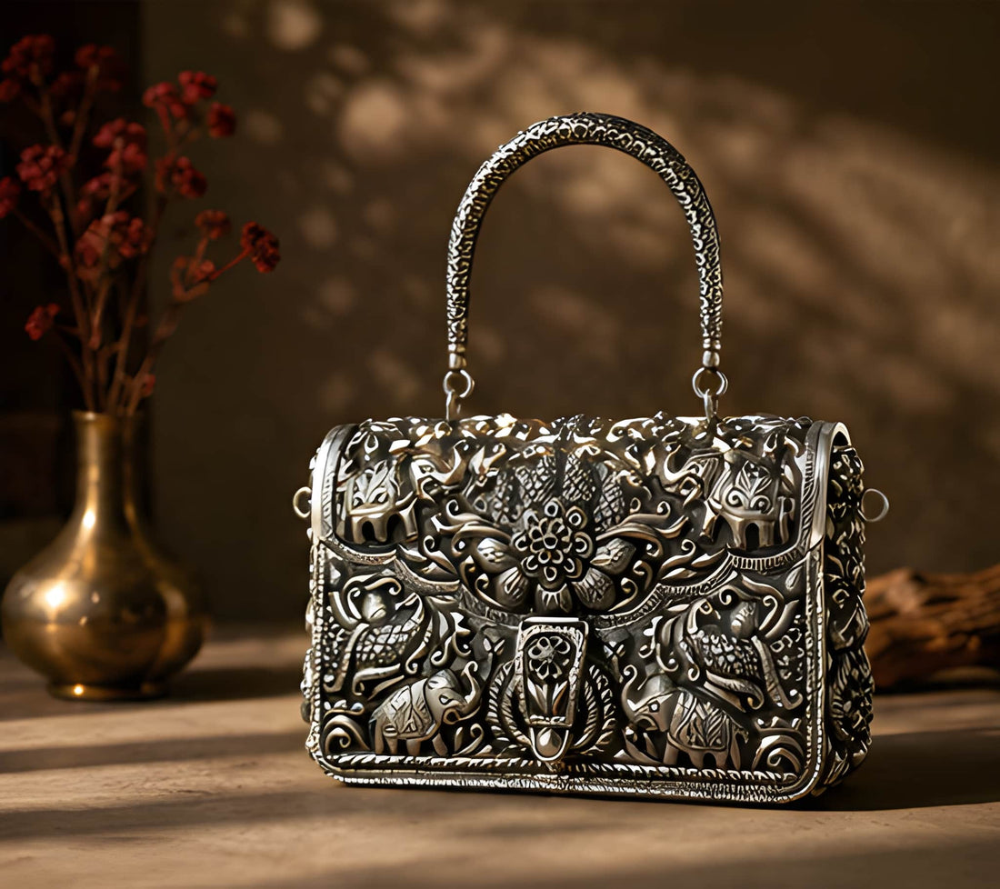Silver Elephant Purse
