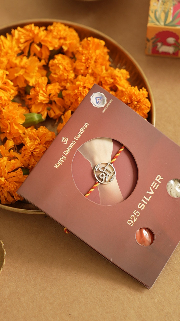 Silver Shree (श्री) Rakhi